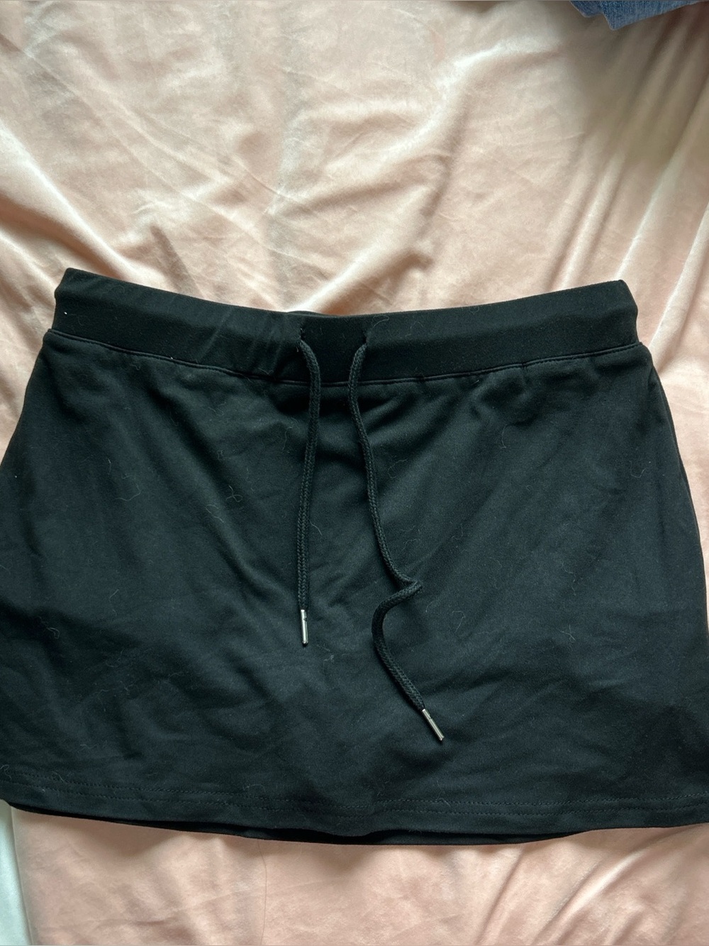 Black mini skirt
